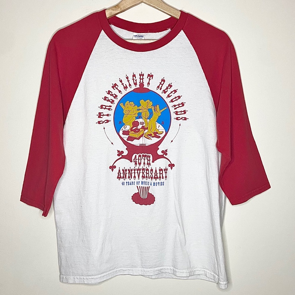 Novelty Street Light Records Graphic Baseball Tee